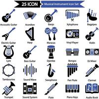 set di icone di strumenti musicali vettore