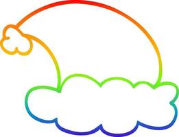 arcobaleno gradiente linea disegno cartoni animati cappelli di natale vettore