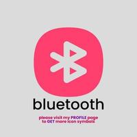 simpatico simbolo bluetooth per l'icona dell'app o il logo aziendale - versione stile ritaglio 1 vettore