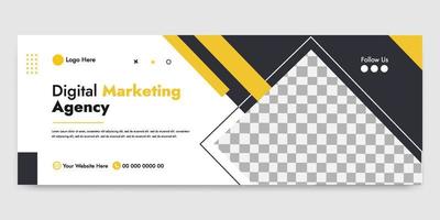 modello di banner per agenzia di marketing digitale vettore