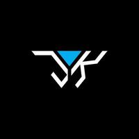 design creativo del logo della lettera jk con grafica vettoriale, design del logo semplice e moderno abc. vettore