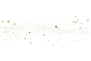 sfondo di coriandoli rotondi glitter oro chiaro. vettore
