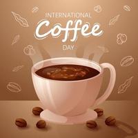 concetto di giornata internazionale del caffè vettore
