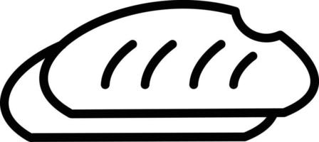 icona della linea del pane vettore