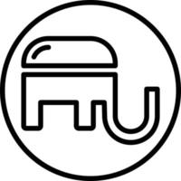 icona della linea gop vettore