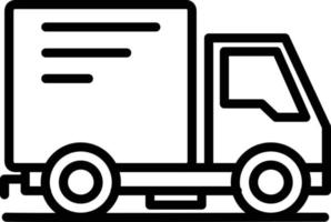 icona della linea di camion di consegna vettore
