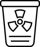 icona della linea di rifiuti tossici vettore