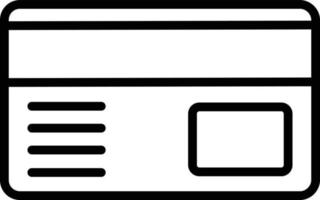 icona della linea della carta di credito vettore