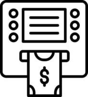 icona linea bancomat vettore