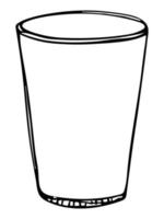 bella tazza d'acqua, succo di frutta o soda. illustrazione di vetro. clipart bevanda semplice vettore