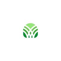 foglia verde astratta e foglie logo icona disegno vettoriale. illustrazione del logo vettoriale di progettazione del paesaggio, giardino, pianta, natura, salute ed ecologia.