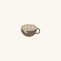 logo caffè colore marrone. icona moderna simbolo monocromatico mono-linea minimalismo logo vettoriale per caffetteria.
