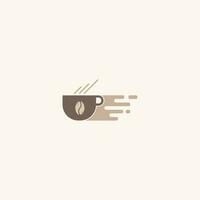 logo caffè colore marrone. icona moderna simbolo monocromatico mono-linea minimalismo logo vettoriale per caffetteria.