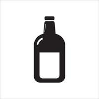 bottiglia di vetro icona logo disegno vettoriale