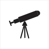 telescopio icona logo disegno vettoriale