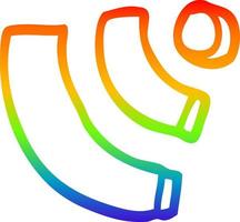 arcobaleno gradiente linea disegno cartone animato wi-fi vettore