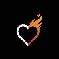 amore brucia fuoco media logo moderno vettore