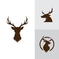 vettore di progettazione di logo creativo testa di cervo
