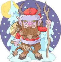 mostro di natale Krampus vettore