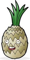 ananas felice del fumetto vettore