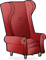 vecchia sedia dei cartoni animati vettore
