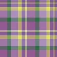 motivo senza cuciture in meravigliosi colori viola, verde e giallo per plaid, tessuto, tessuto, vestiti, tovaglie e altre cose. immagine vettoriale. vettore