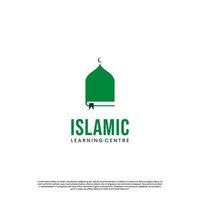 logo di apprendimento musulmano, modello di logo di apprendimento islam vettore