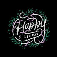 contento compleanno vettore lettering illustrazione per manifesto o regalo