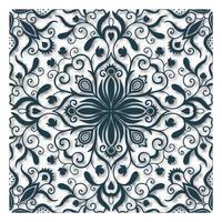 tradizionale ornato portoghese piastrelle azulejos. Vintage ▾ modello per tessile design. geometrico mosaico, maiolica. vettore