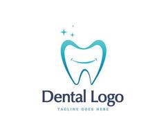 dentale logo modello vettore blu. dentale Sorridi logo modello vettore blu, simbolo, dentista, clinica.