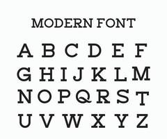 moderno alfabeto lettere font. elegante classico minimo font. vettore