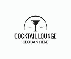 cocktail logo modello. cocktail bar logo modello vettore