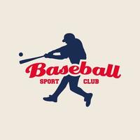 Vintage ▾ logo design baseball sport modello illustrazione vettore