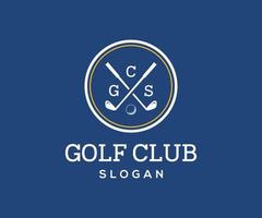 golf logo disegno, golf logo modello design vettore icona illustrazione, gli sport logo.