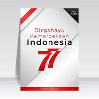 elegante indonesiano indipendenza giorno manifesto modello. vettore illustrazione