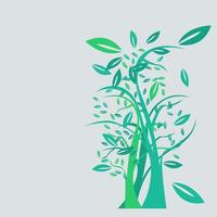 modificabile albero vettore illustrazione nel piatto stile per terra giorno o verde vita campagna testo sfondo
