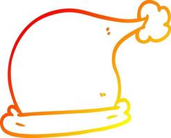 caldo gradiente disegno cartone animato cappelli di natale vettore