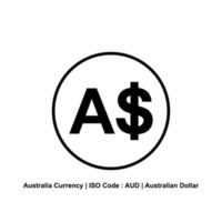 Australia moneta, audi, australiano dollaro icona simbolo. vettore illustrazione