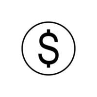 dollaro, Dollaro statunitense moneta icona simbolo. vettore illustrazione