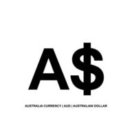 Australia moneta, audi, australiano dollaro icona simbolo. vettore illustrazione