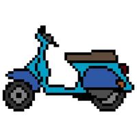 scooter motocicletta con pixel arte. vettore illustrazione.