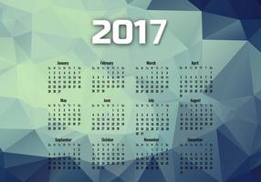 Calendario anno 2017 con mesi vettore