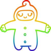 arcobaleno pendenza linea disegno cartone animato bambino vettore