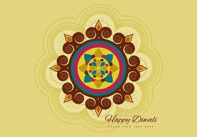 felice design di auguri di diwali vettore