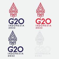 g20 Indonesia filigrana logo 2022 vettore