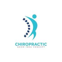 chiropratica logo icona design vettore