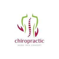 chiropratica logo icona design vettore