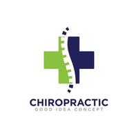 chiropratica logo icona design vettore