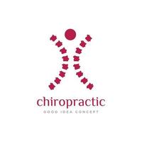 chiropratica logo icona design vettore