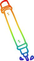 arcobaleno pendenza linea disegno cartone animato marcatore penna vettore